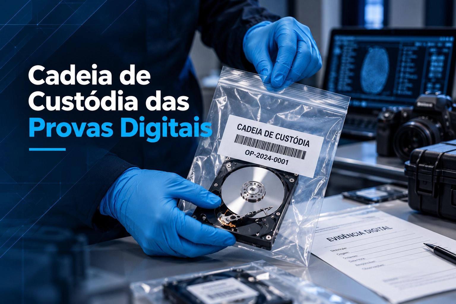 Disco rígido utilizado como evidência digital