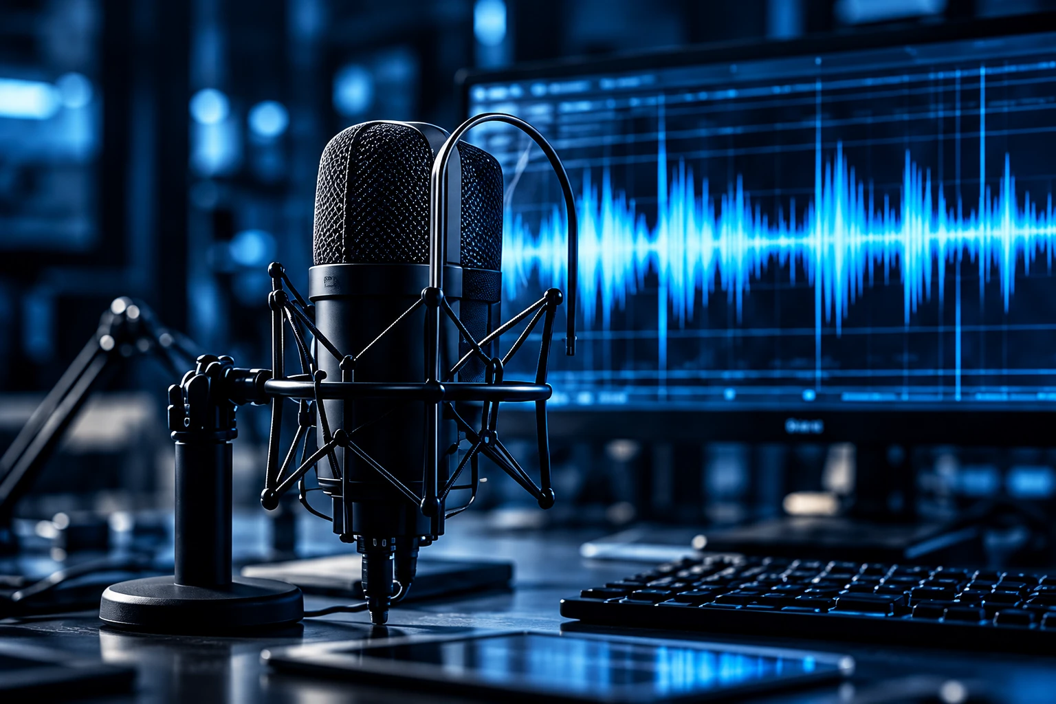 Microfone de estúdio e análise de ondas sonoras para comparação forense de locutor