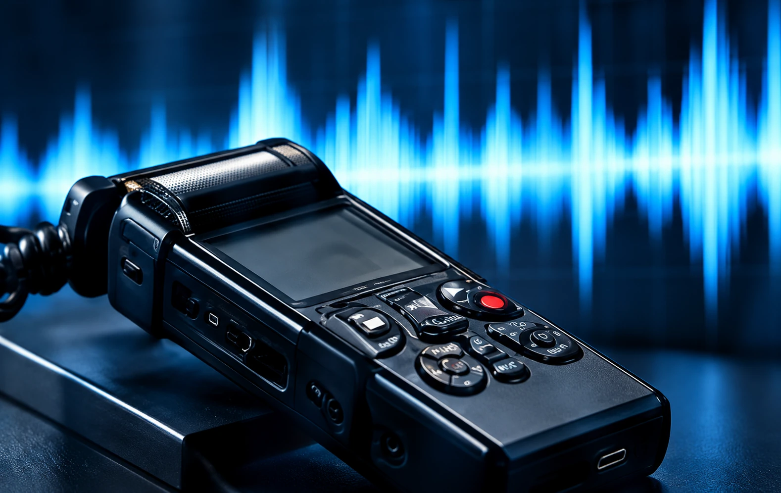 Gravador digital utilizado em exames de comparação de locutor
